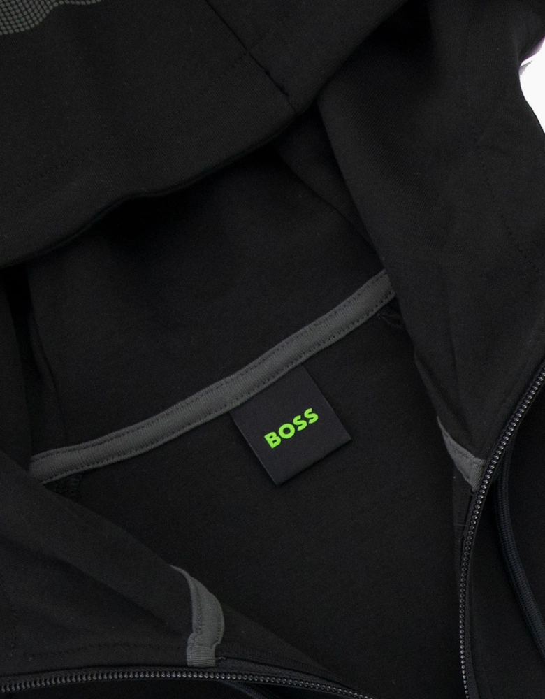 Hugo Boss Saggy 2 Curved Logo Hoody Black