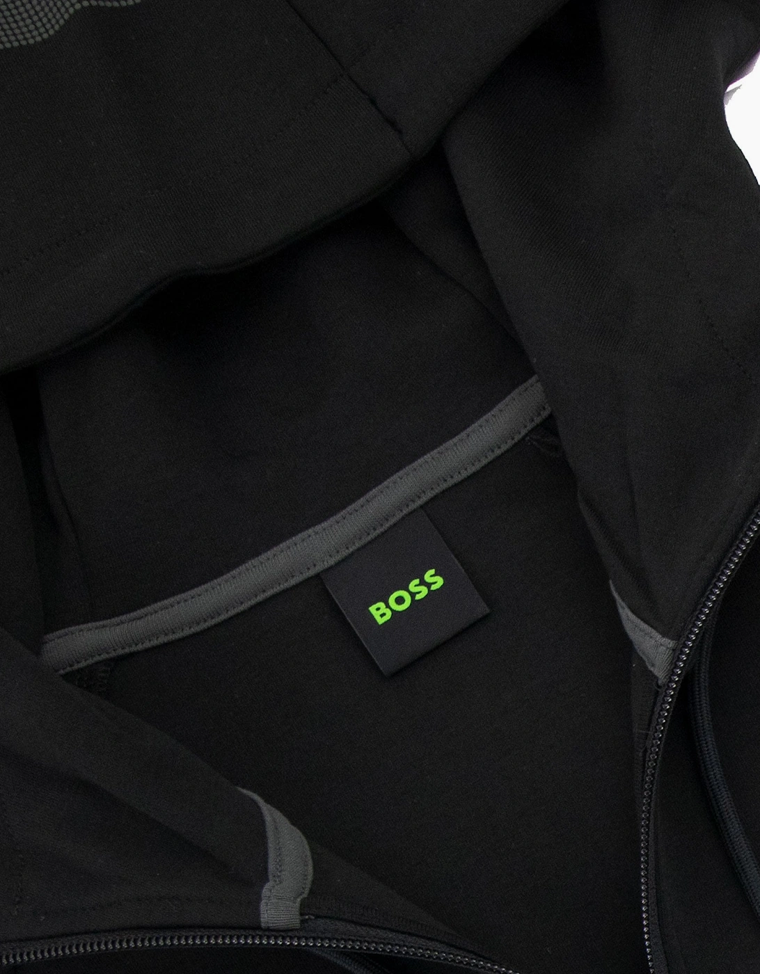 Hugo Boss Saggy 2 Curved Logo Hoody Black