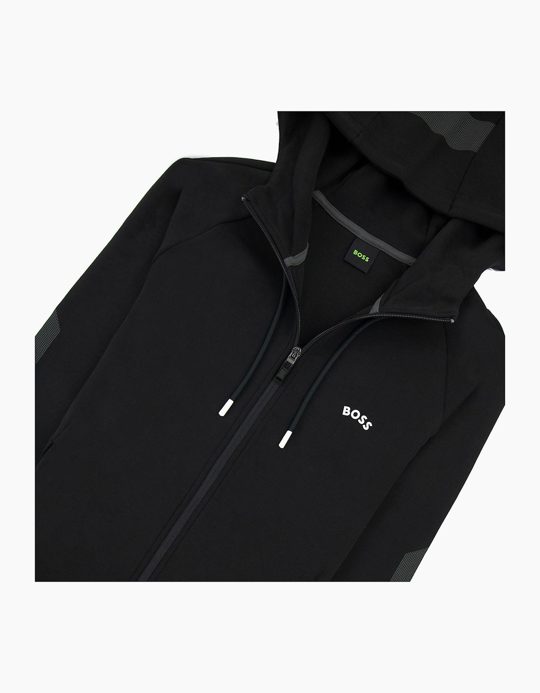 Hugo Boss Saggy 2 Curved Logo Hoody Black