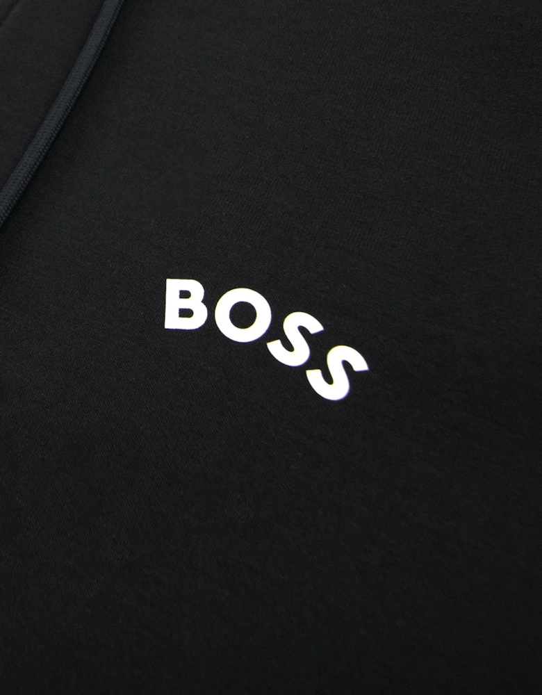 Hugo Boss Saggy 2 Curved Logo Hoody Black
