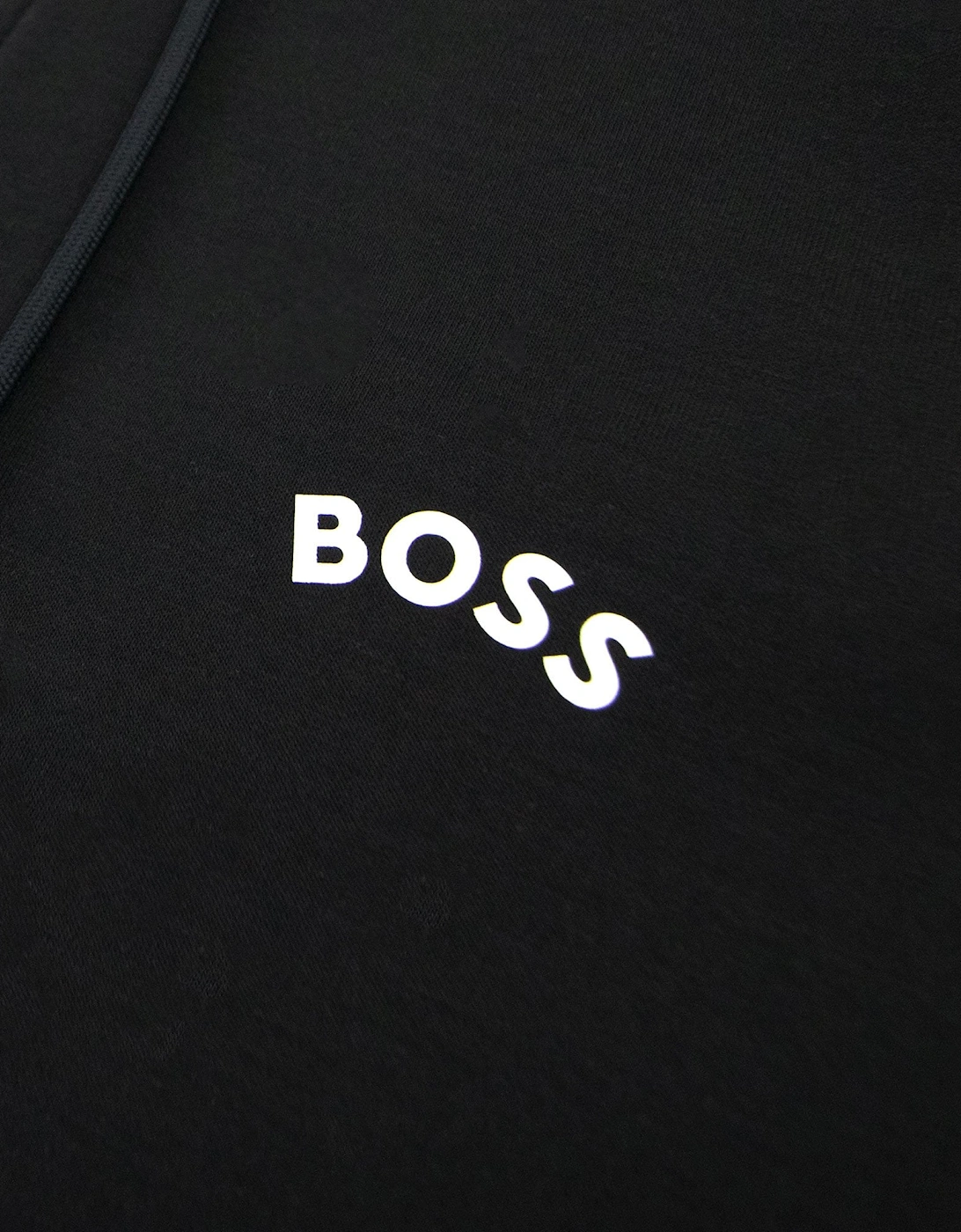 Hugo Boss Saggy 2 Curved Logo Hoody Black