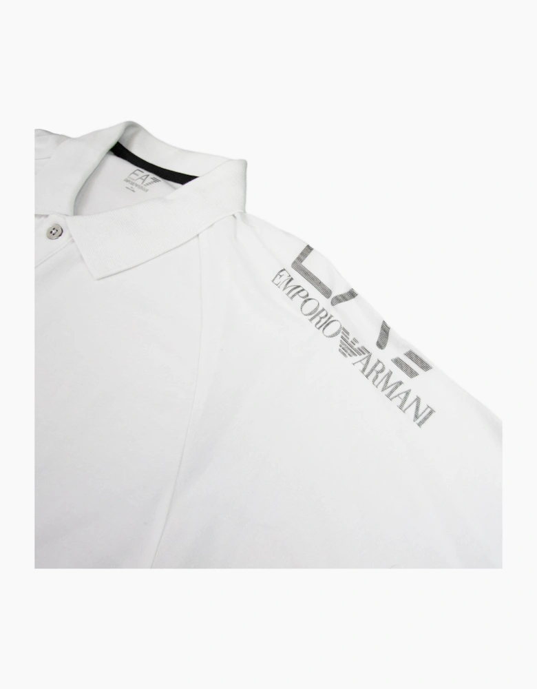 EA7 Train Visibility Short Sleeve Polo Shirt White