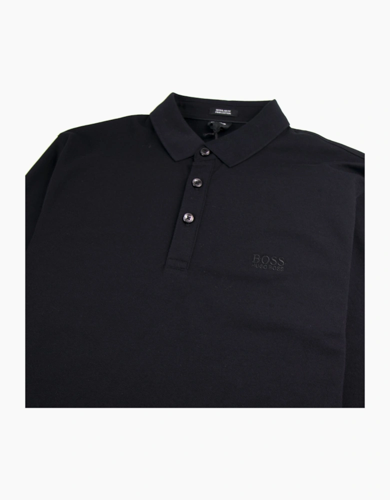 Hugo Boss Pado 10 Long Sleeve Polo Shirt Black