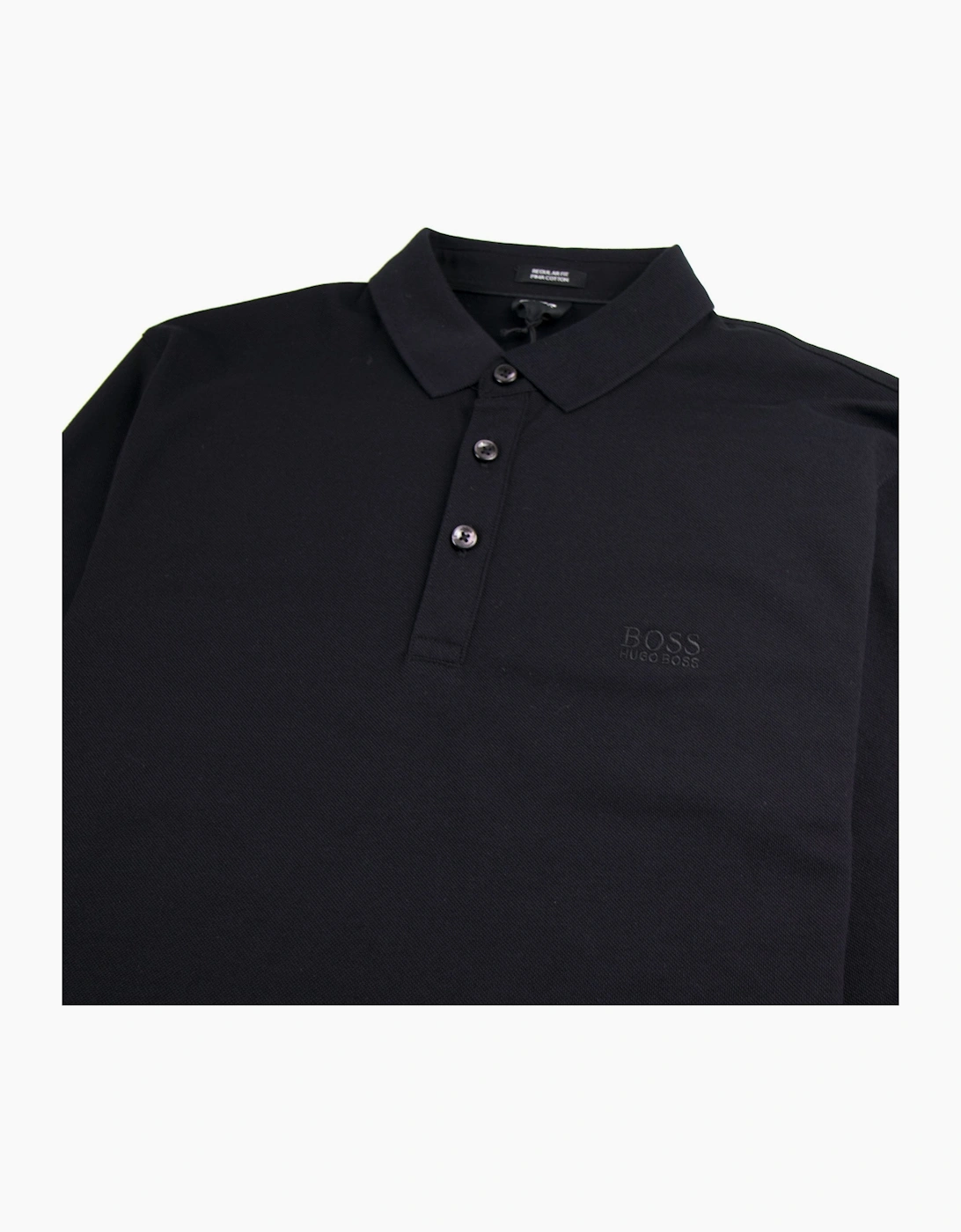 Hugo Boss Pado 10 Long Sleeve Polo Shirt Black
