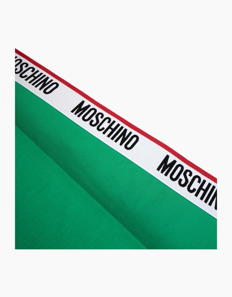 Moschino Underwear Tape Logo Crew Neck Sweatshirt Green