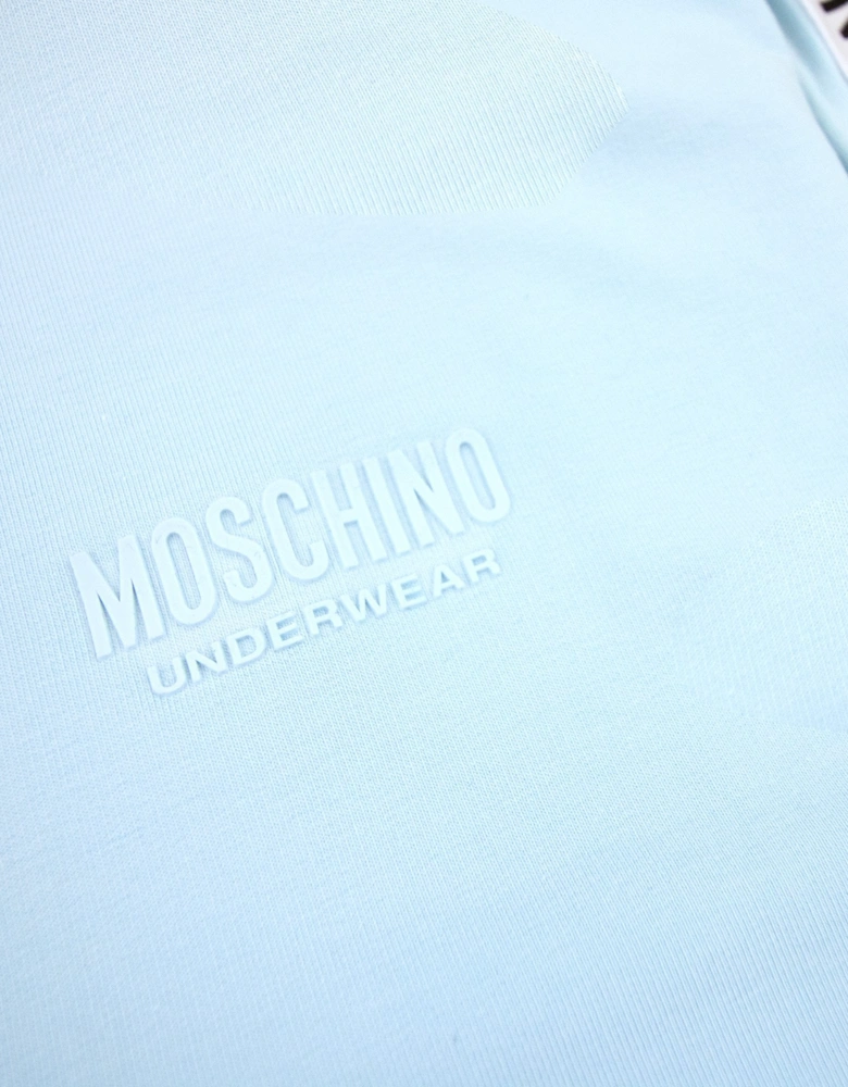 Moschino Underwear Tape Logo Crew Neck Sweatshirt Sky Blue 0332