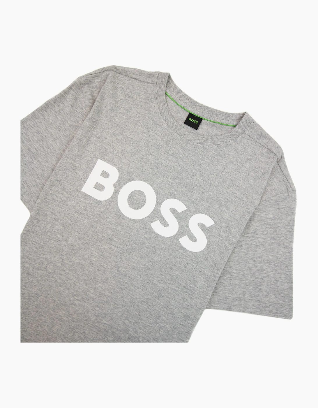 Hugo Boss Tee 1 Logo Printed T Shirt Grey 059