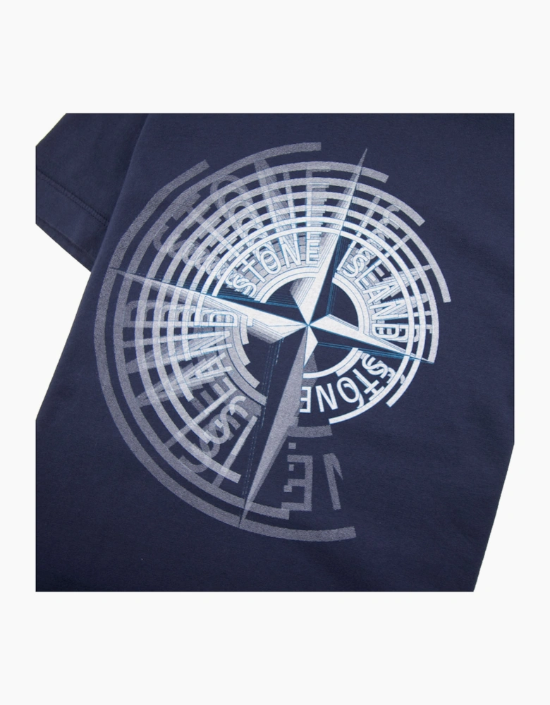 Stone Island Junior Spiral Compass T-Shirt Navy