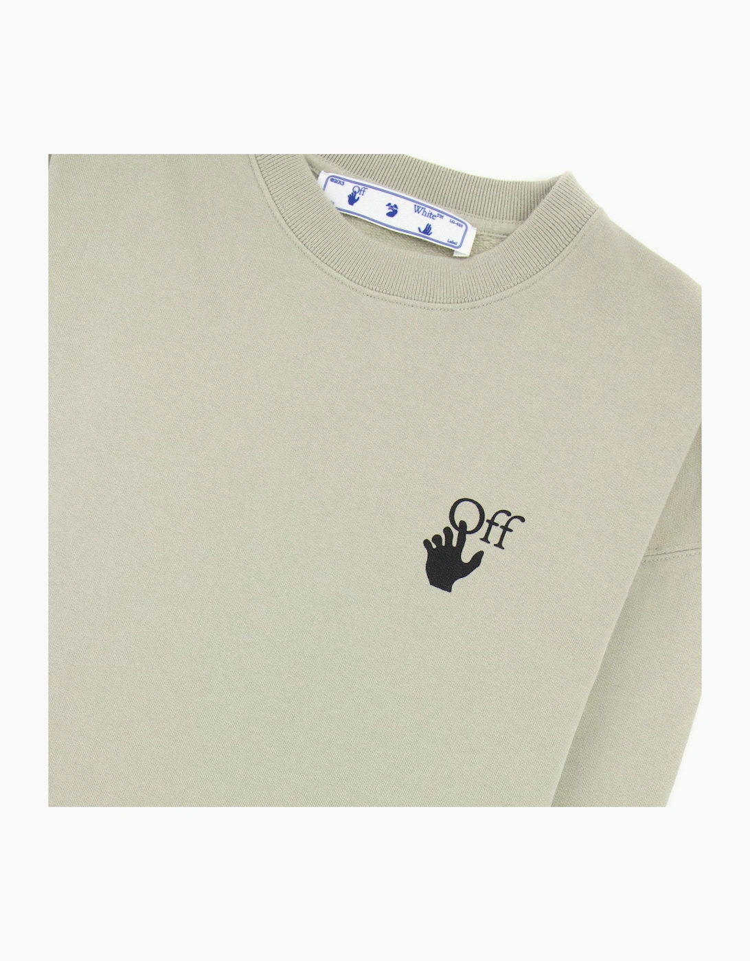 Off White Bubble Arrow Over Crewneck Sweatshirt Stone Grey