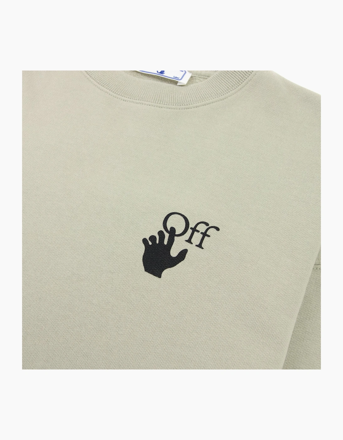 Off White Bubble Arrow Over Crewneck Sweatshirt Stone Grey
