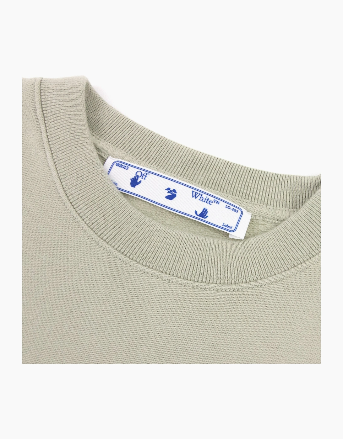 Off White Bubble Arrow Over Crewneck Sweatshirt Stone Grey