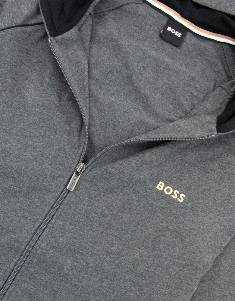 Hugo Boss Mix & Match Logo Zip Up Jacket Dark Grey 010