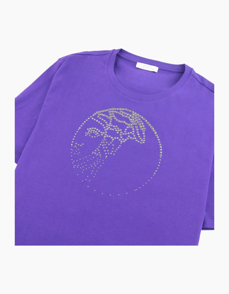 Versace Collection Studded Medusa T-shirt Purple