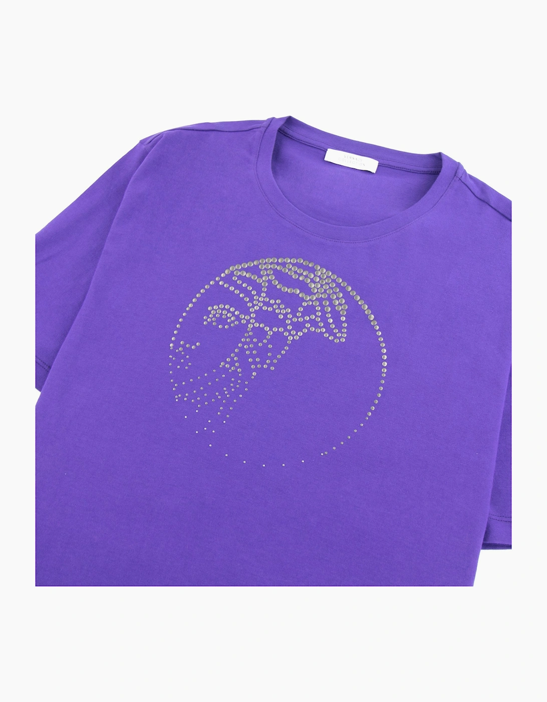 Versace Collection Studded Medusa T-shirt Purple