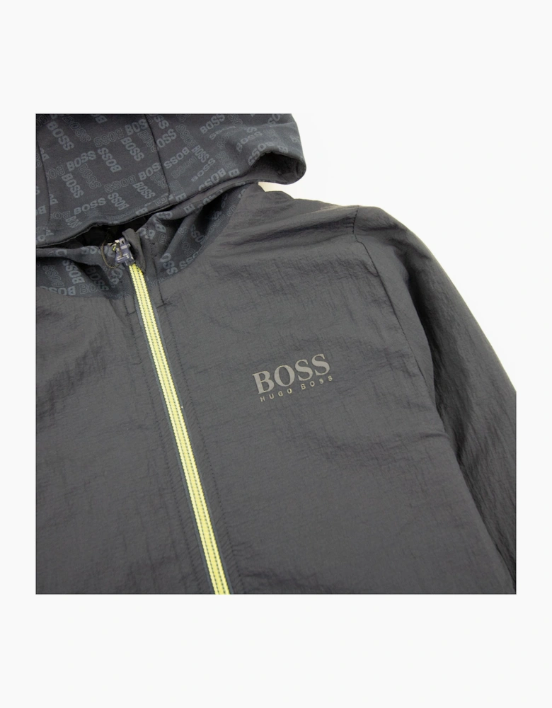 Hugo Boss Kids Reversible Zip Up Hoodie Navy