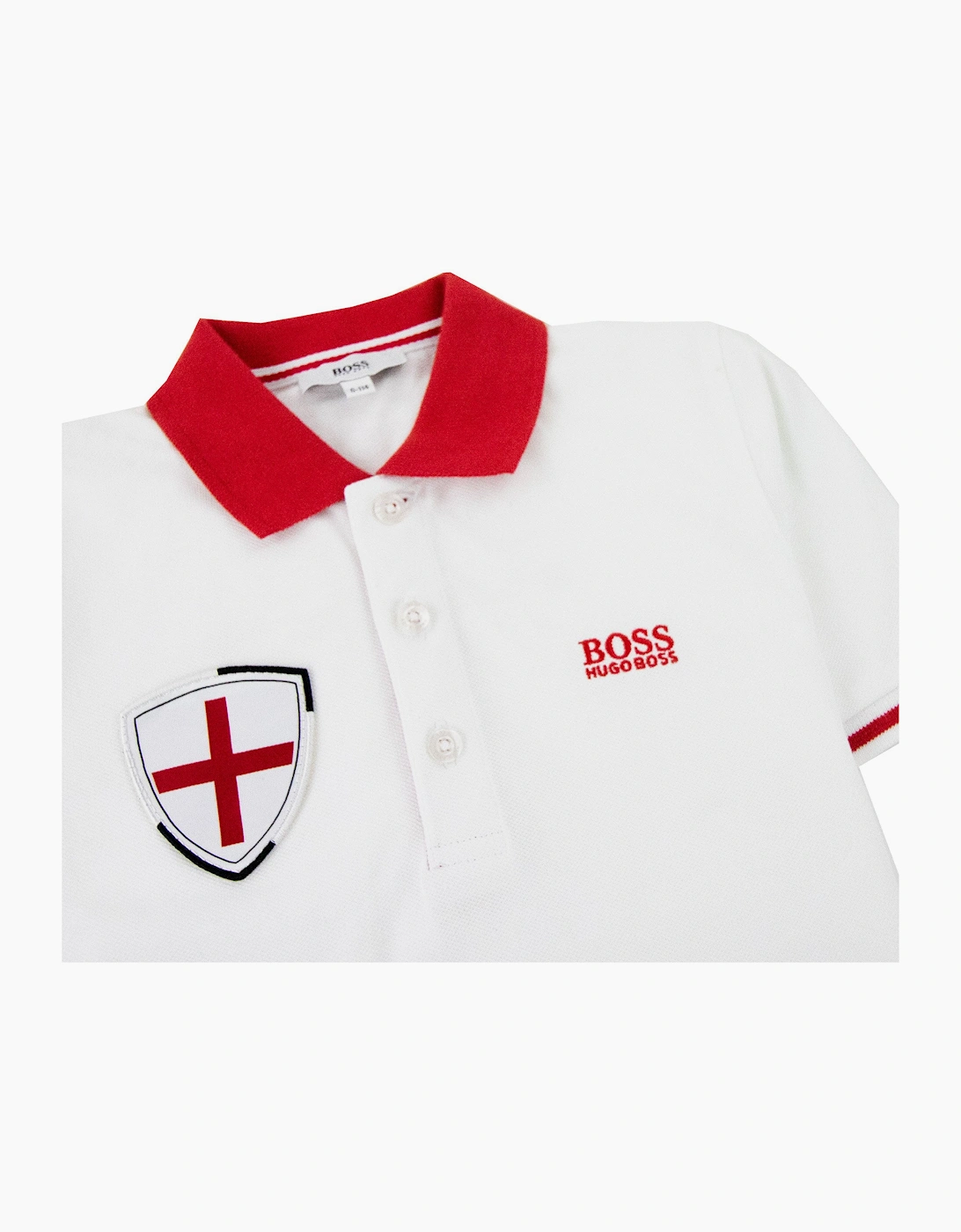 Hugo Boss Kids World Cup England S/s Polo White