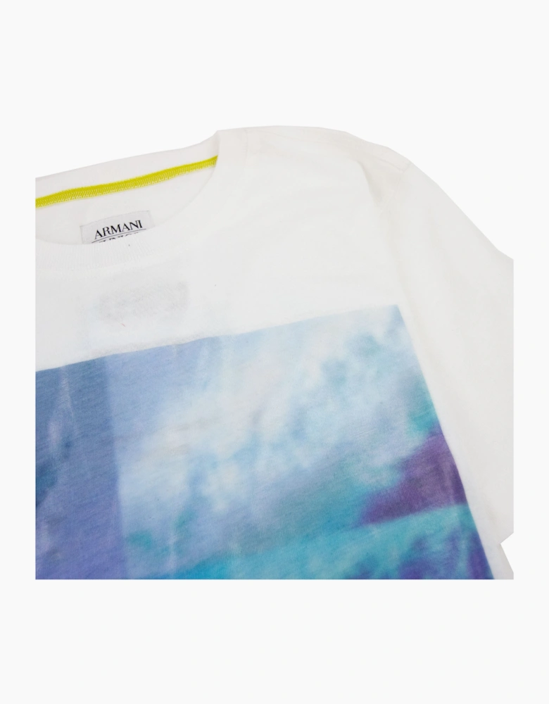 Armani Junior Adventure Print T Shirt White APR1