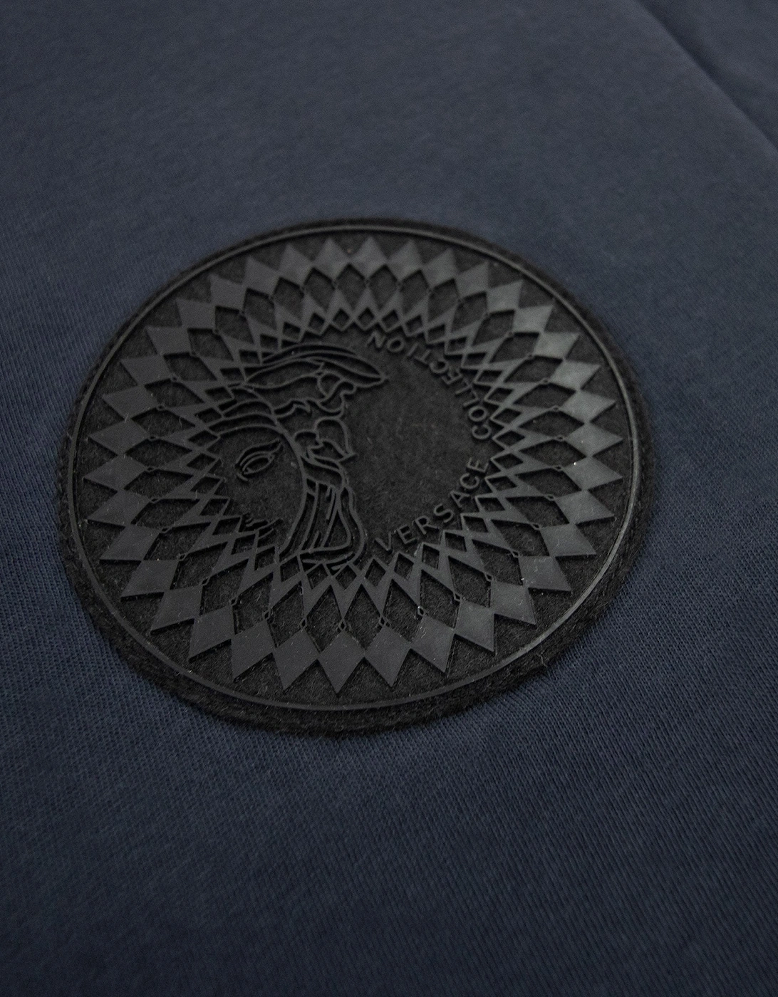 Versace Collection Rubber Logo Medusa Polo Navy