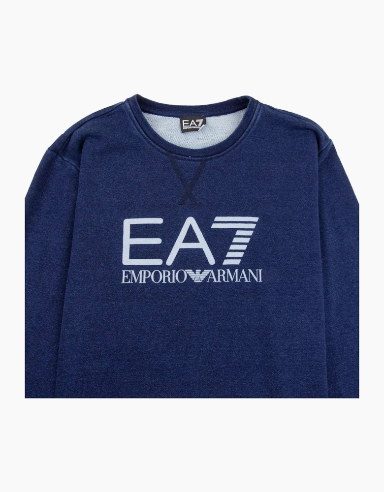 EA7 Train Inspired Crew Neck Sweatshirt Indigo