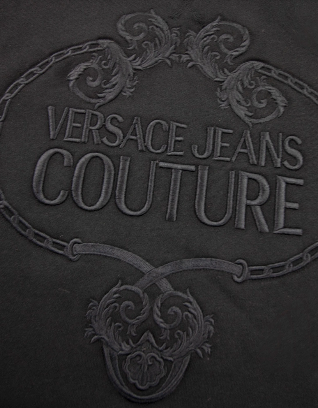 Versace Jeans Couture Felpa Sweat Embossed Logo Black