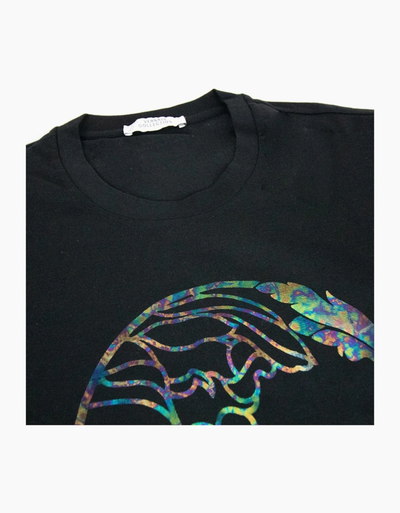 Versace Collection Reflective Medusa Logo L/s T Shirt Black SA30