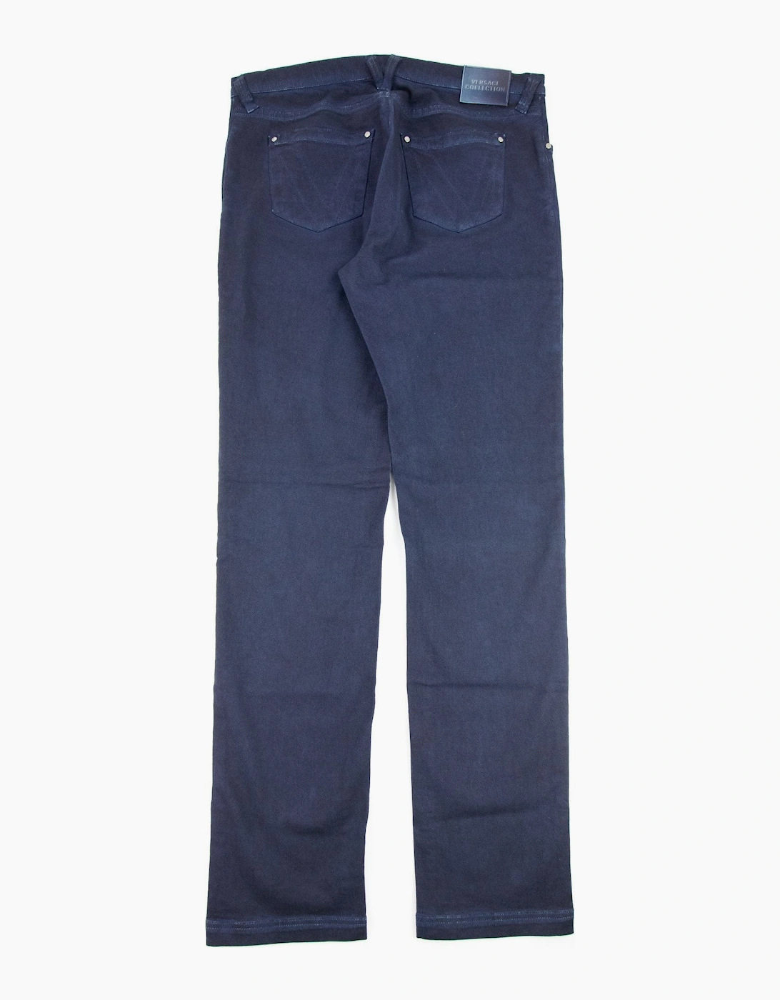 Versace Collection Relaxed Fit Mid Wash Jeans Dark Blue