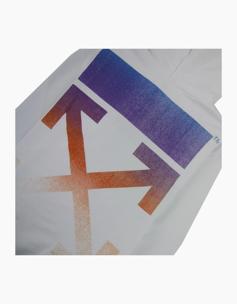 Off White Degrade Arrow Slim Hoodie White Multi