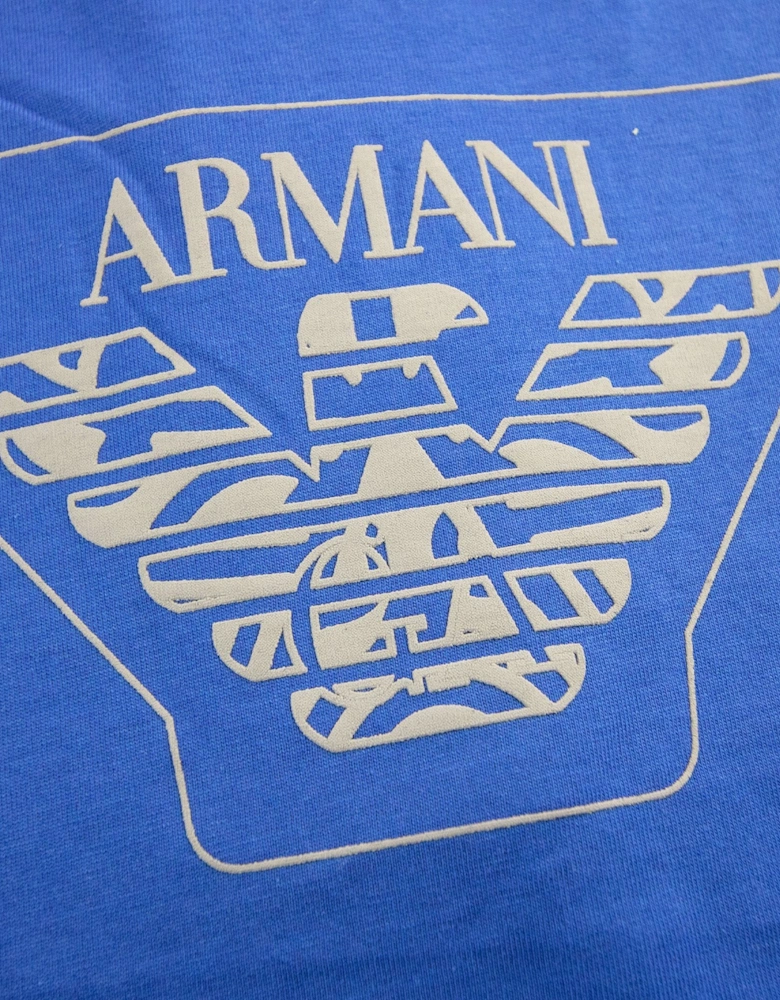 Armani Junior Big Eagle Logo T Shirt Bluette