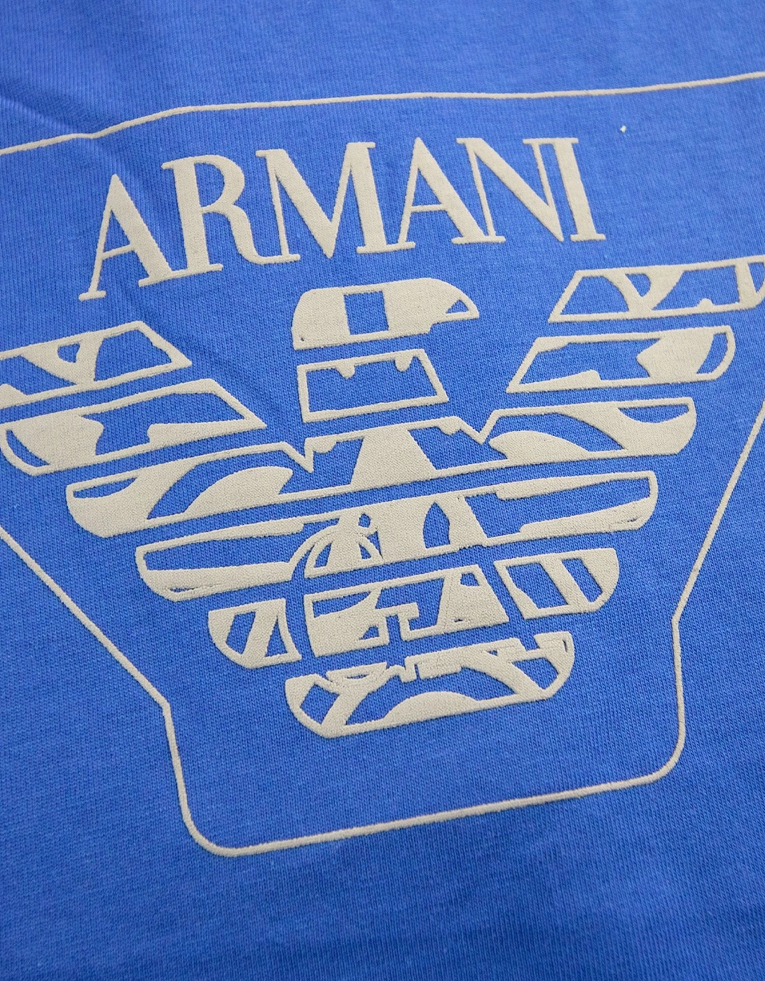Armani Junior Big Eagle Logo T Shirt Bluette