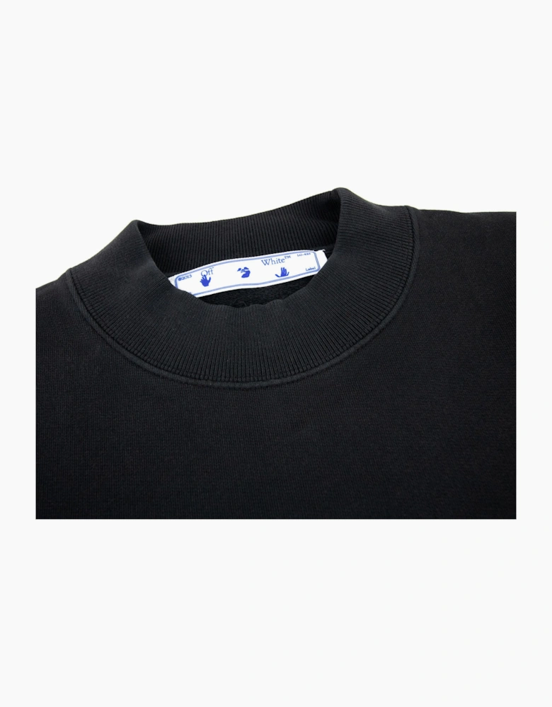 Off White Big Ow Skate Logo Crewneck Sweatshirt Black/white
