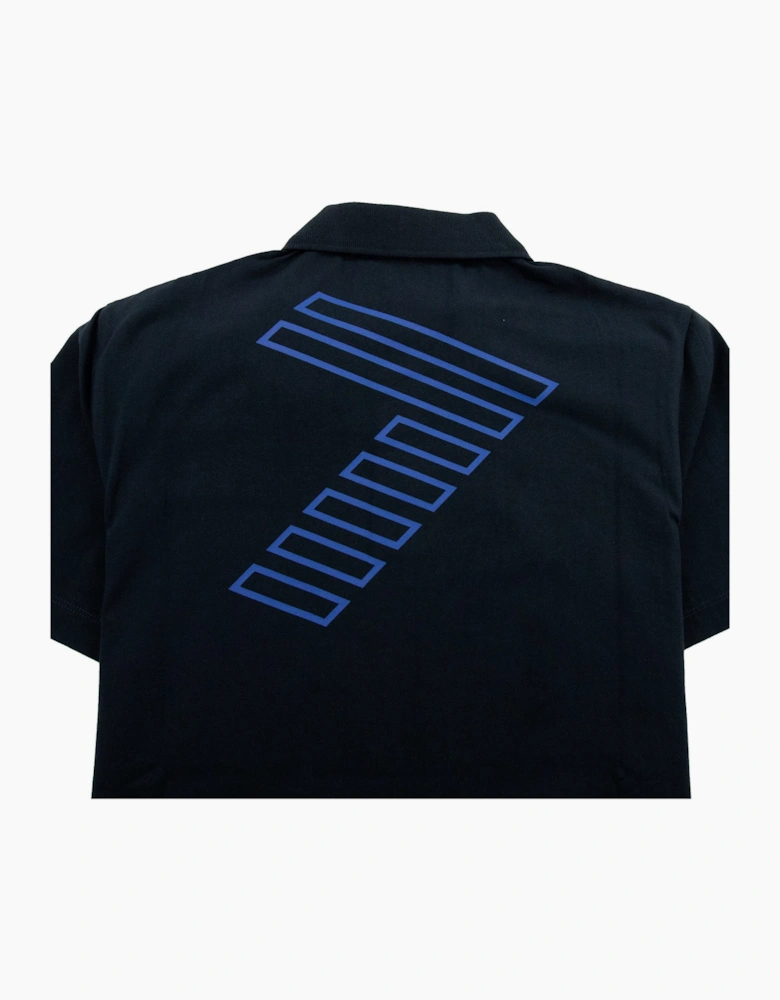 EA7 Chest Stripe 7 Logo Polo Shirt Darkslate