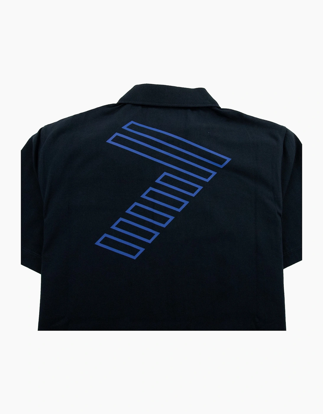 EA7 Chest Stripe 7 Logo Polo Shirt Darkslate