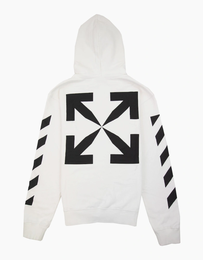 Off White Diagonal Arrow Slim Hoodie White