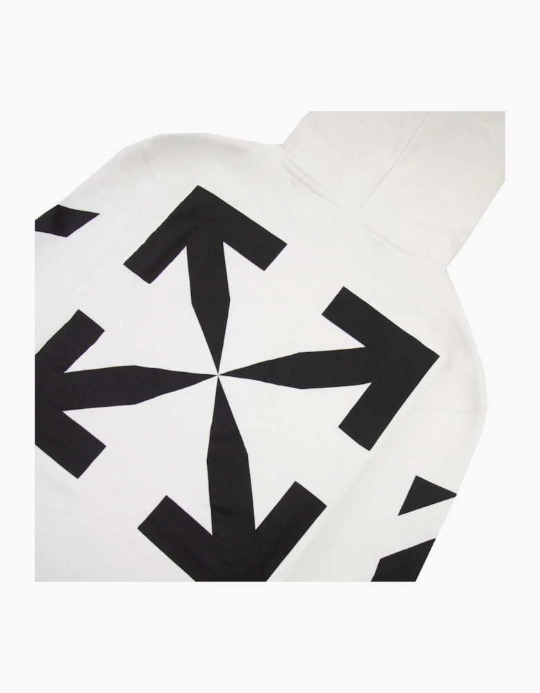 Off White Diagonal Arrow Slim Hoodie White