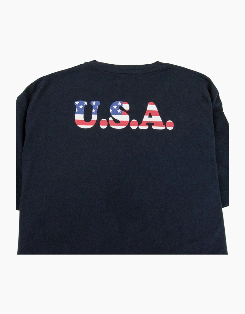 EA7 Train Calcetto Large Flag Logo T-shirt Indigo
