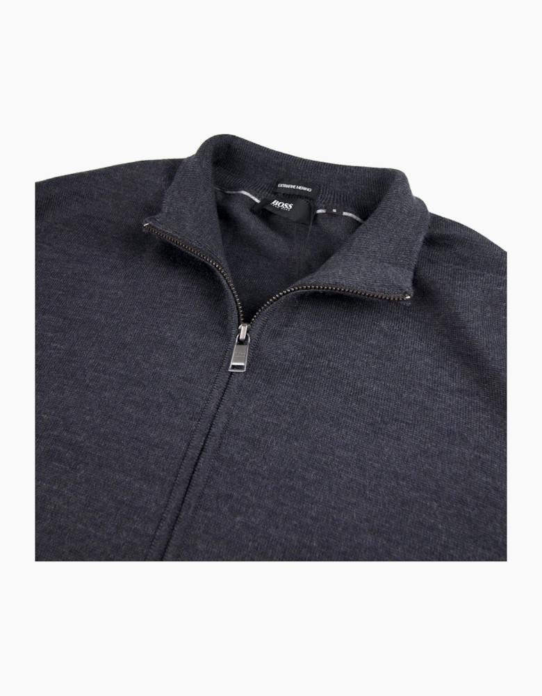 Hugo Boss Balonso Full Zip Jumper Dark Grey