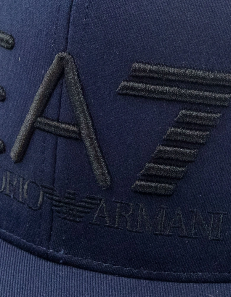 Ea7 Embroidered Logo Baseball Hat Dark Blue