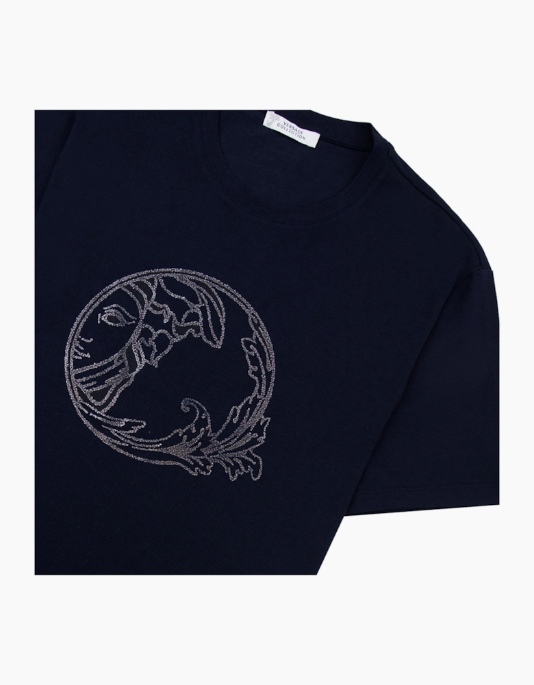 Versace Collection Medusa T Shirt Navy