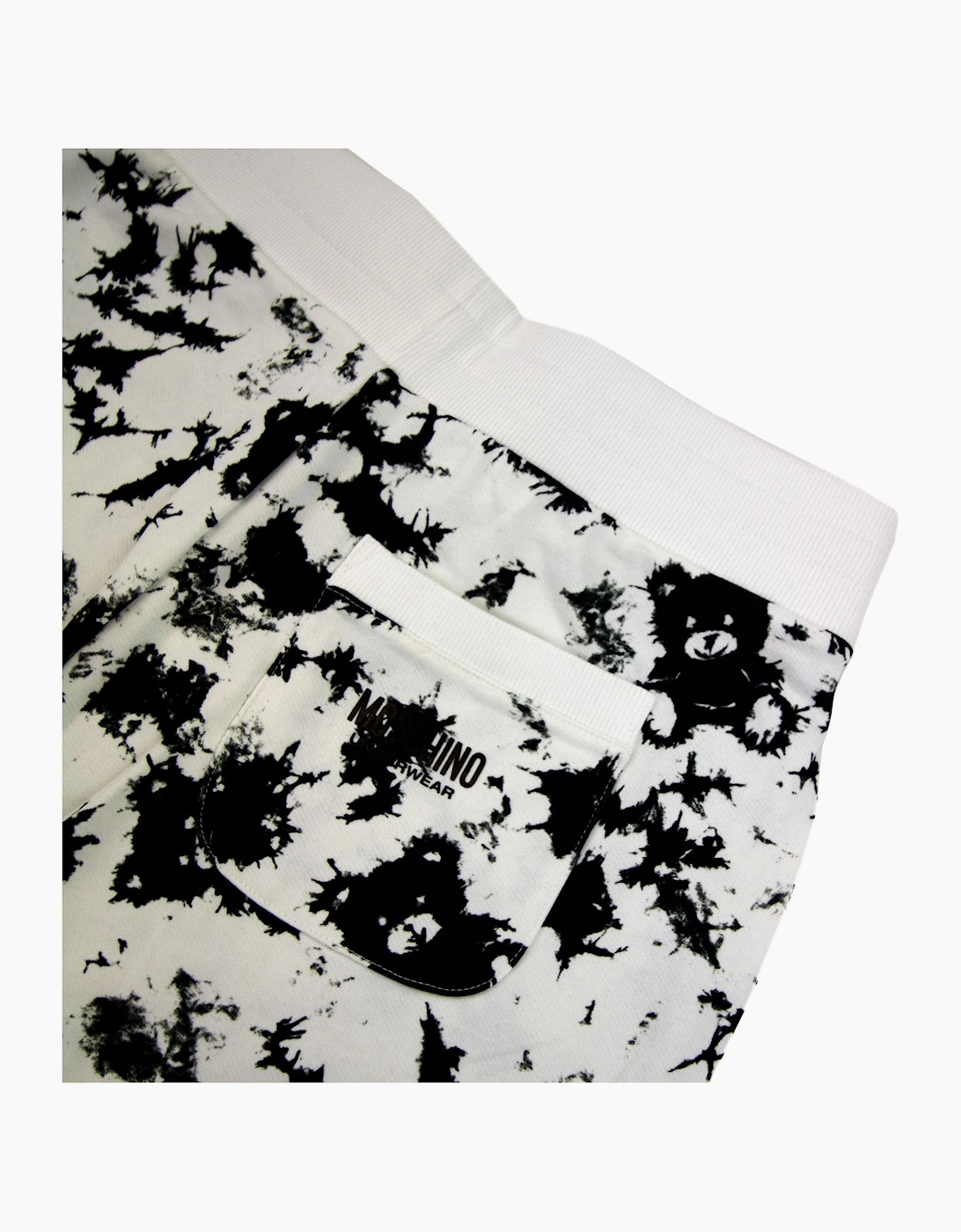 Moschino Underwear Paint Bear Tape Shorts White/black 1555