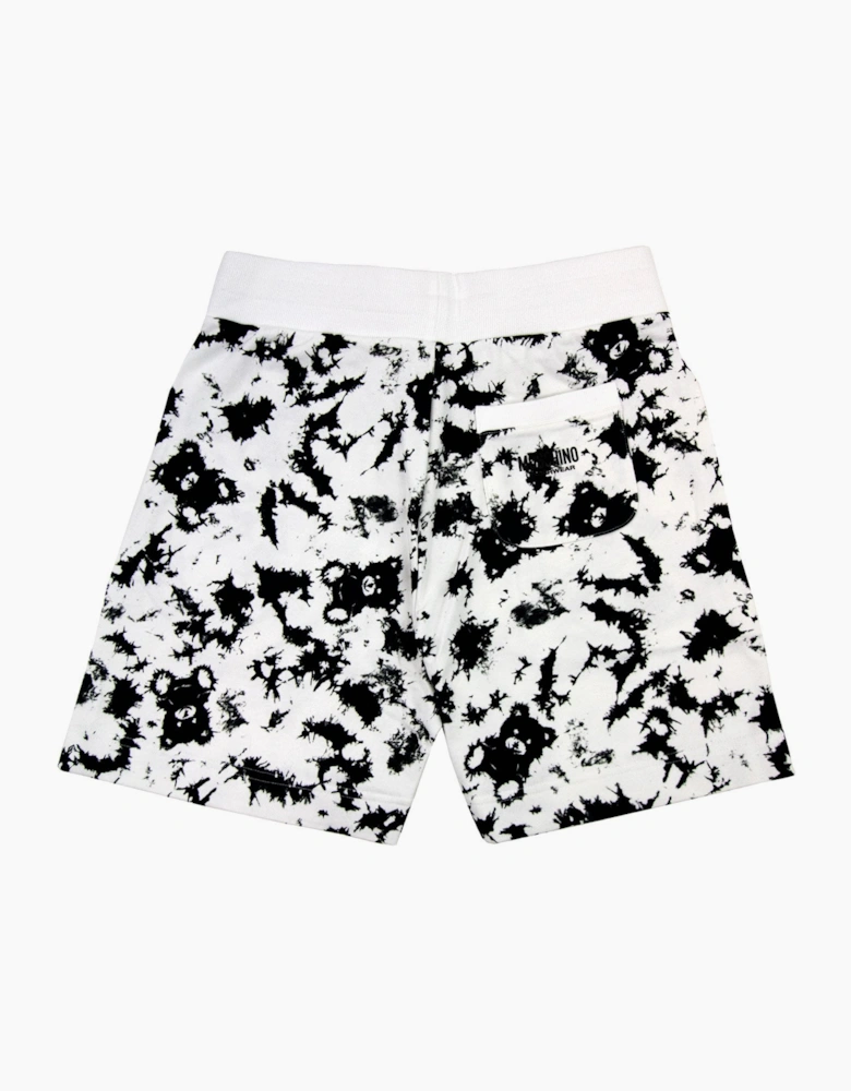 Moschino Underwear Paint Bear Tape Shorts White/black 1555