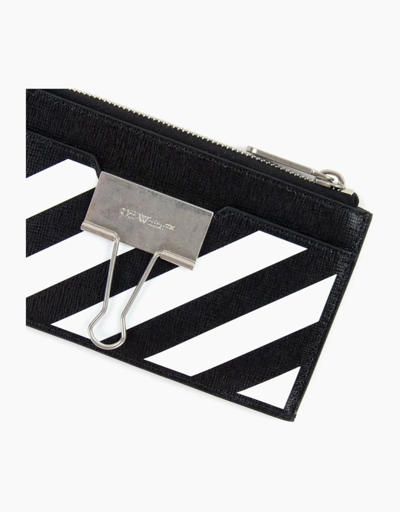 Off White Binder Card Case Black/White