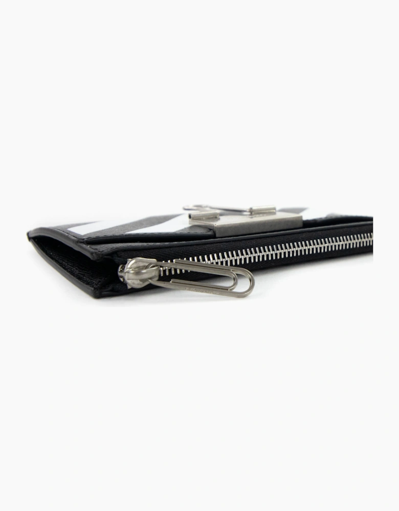Off White Binder Card Case Black/White