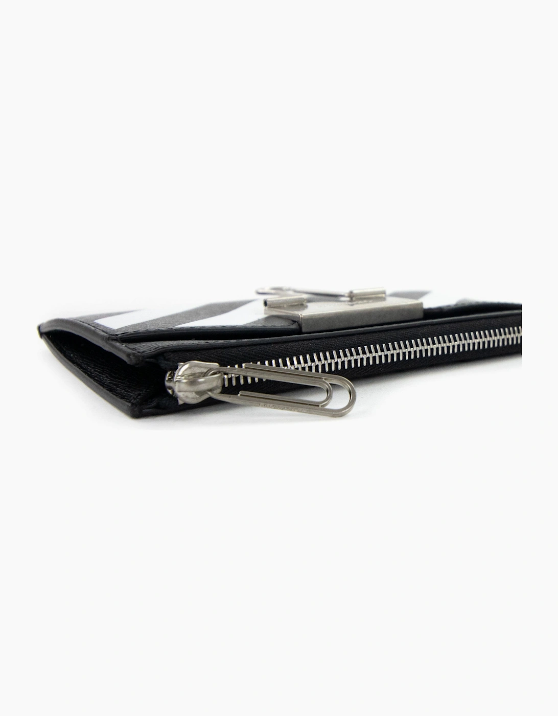 Off White Binder Card Case Black/White