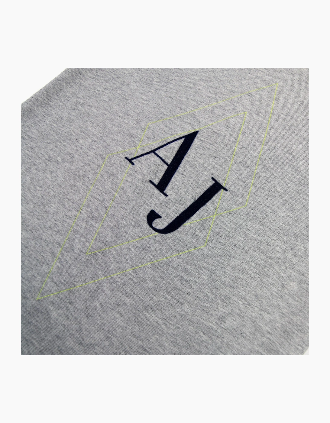Armani Junior Aj Logo Crewneck T Shirt Grey Melange
