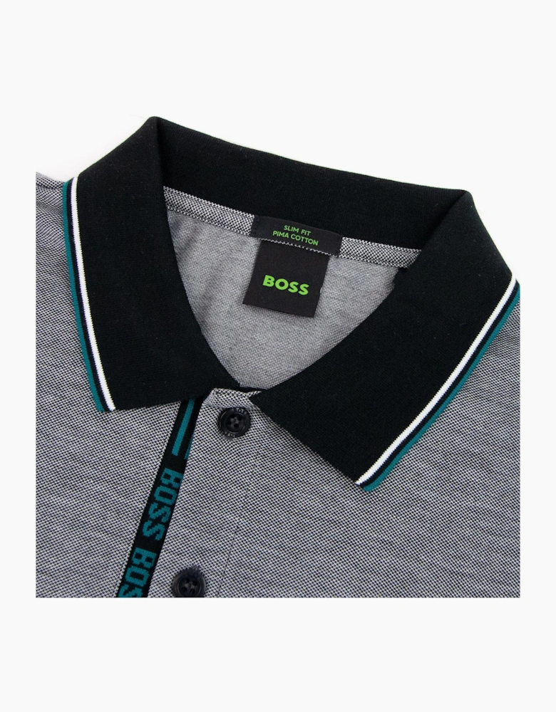 Hugo Boss Paule 4 Slim Fit Branded Placket Polo Grey 002