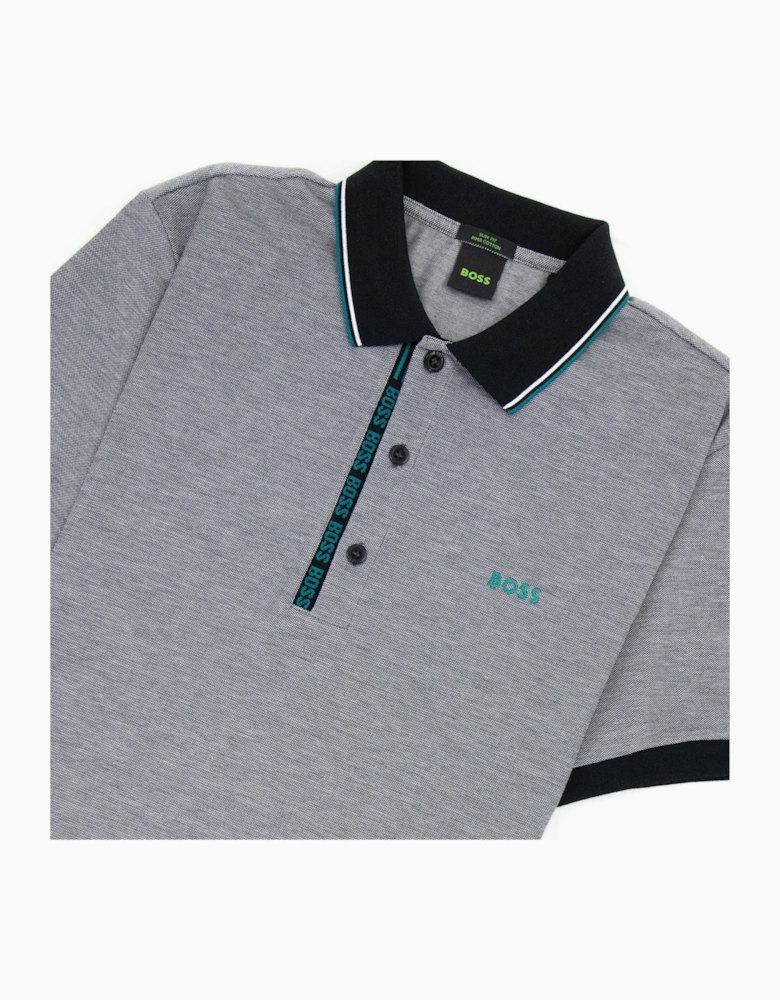 Hugo Boss Paule 4 Slim Fit Branded Placket Polo Grey 002
