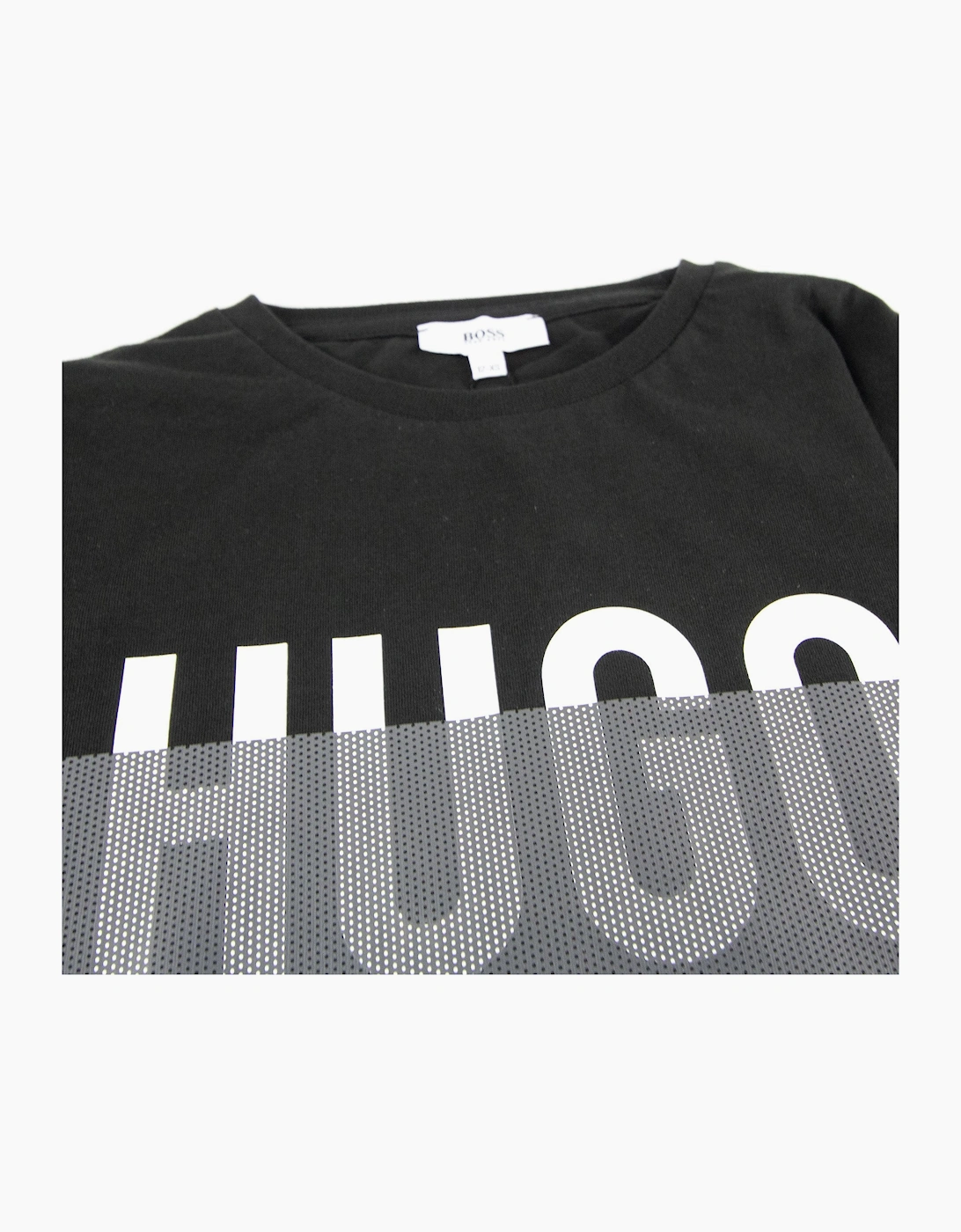Hugo Boss Kids Printed Logo L/s T Shirt Black