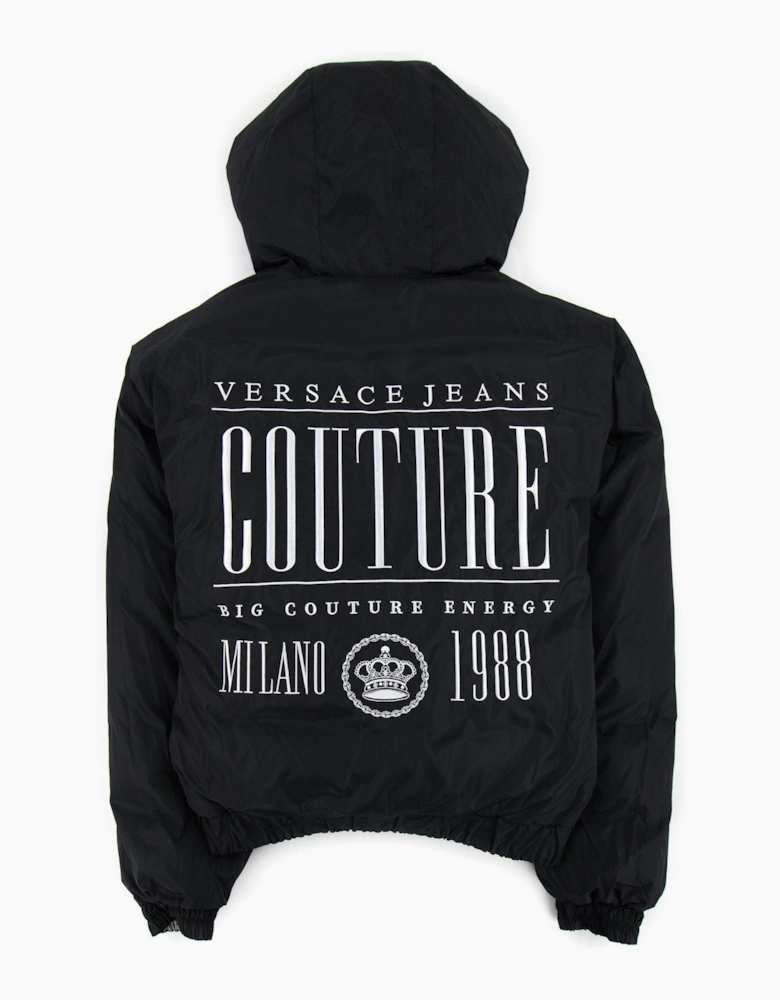 Versace Jeans Couture Baroque Reversible Padded Jacket Black