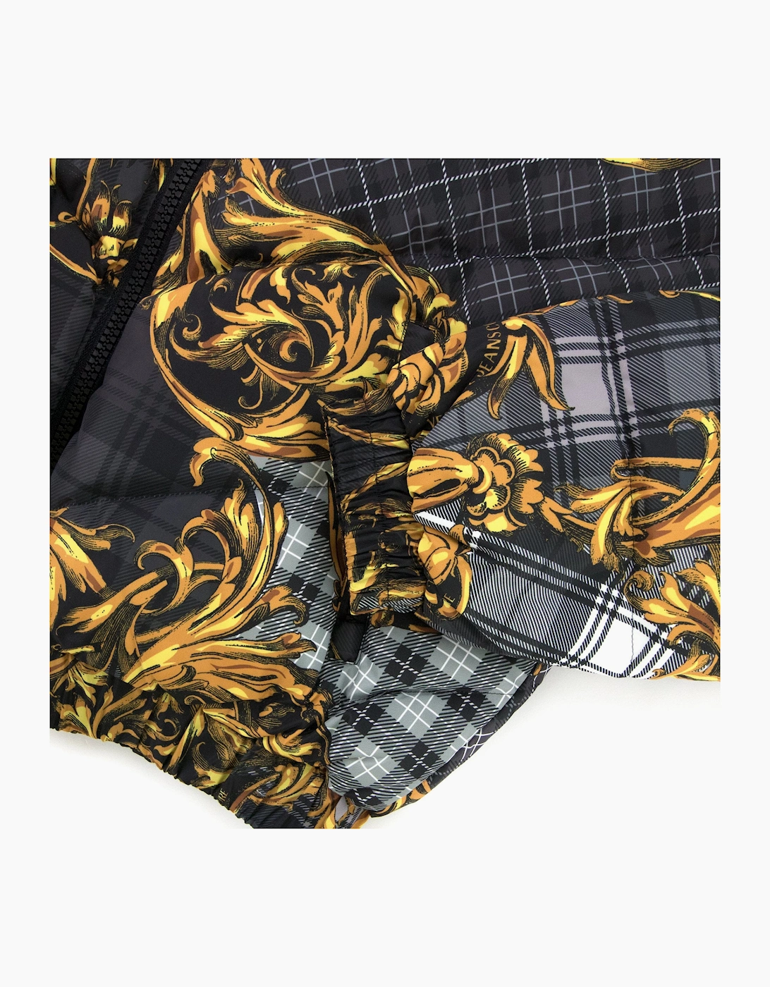 Versace Jeans Couture Baroque Reversible Padded Jacket Black