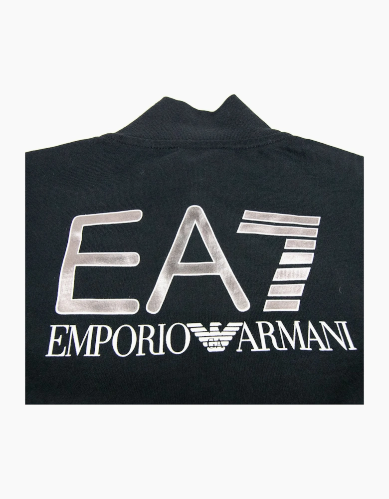 EA7 Junior Back Logo Funnel Neck Sweatshirt Black